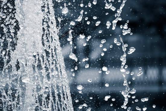 Water droplets splashing