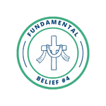 An icon of the cross to represent Jesus, or God the Son, and Fundamental Belief #4.