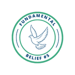 An icon of a dove to represent the Holy Spirit and Fundamental Belief #5.