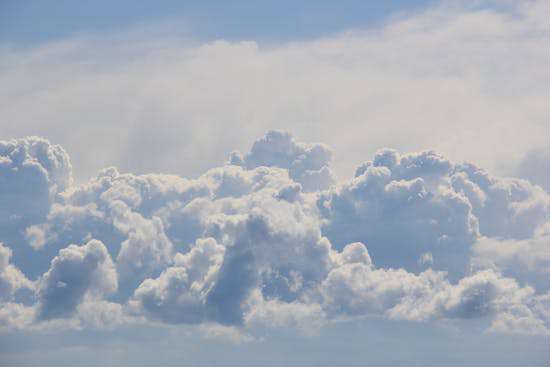 Heavenly clouds Puffy white clouds, representing heaven