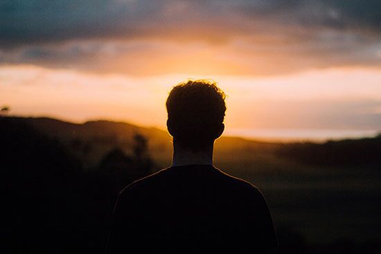 Silhouette of a man before the sunlight, as we learn lessons from the life of Joseph in the Bible.