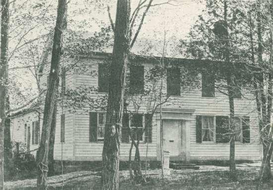 William Miller Home New York A black and white photograph of William Miller's house in New York.
