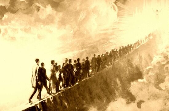 Narrow path vision Ellen White's first vision of people traveling on a narrow path toward Jesus