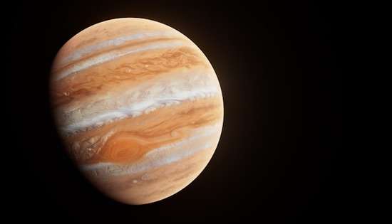 Planet Jupiter The planet Jupiter floats in space.
