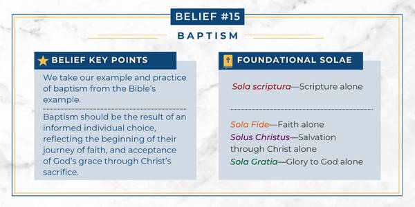 Adventist belief in baptism Chart explaining how the Adventist belief in baptism relates to Protestant principles.