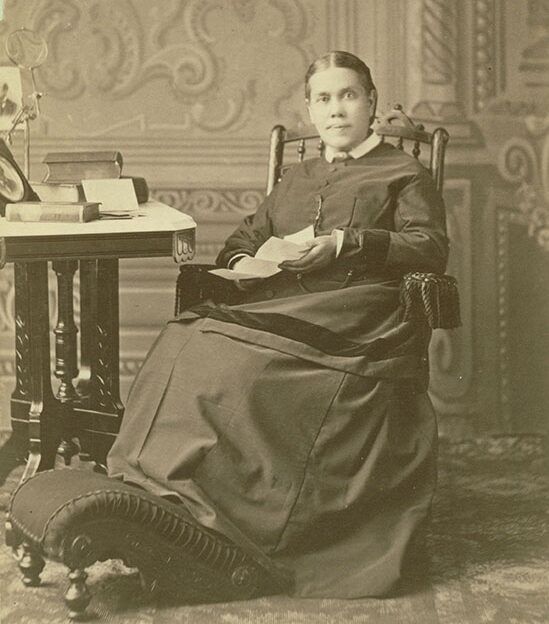 Ellen G. White portrait, circa 1878 An old photograph of Ellen White
