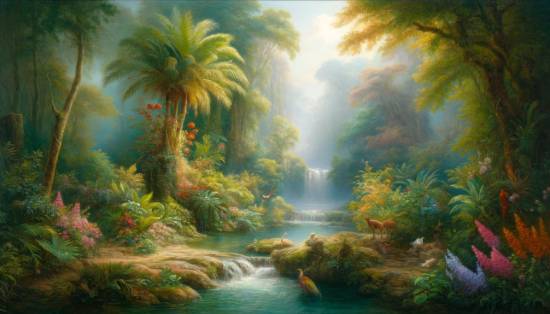 Garden of Eden A tropical paradise representing the Garden of Eden.