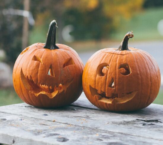 wo pumpkins carved into jack-o-lanterns for Halloween, a holiday that many Adventists don