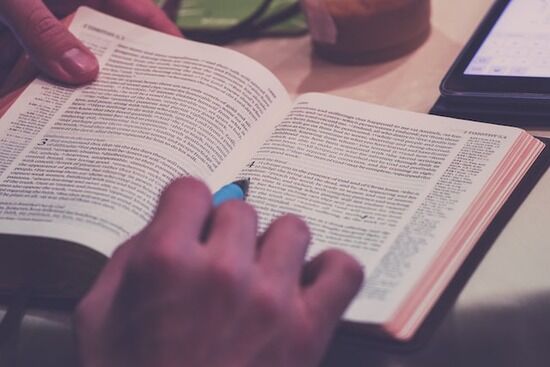 A person studying the Bible in preparation to join the Seventh-day Adventist Church