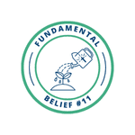 An icon of a plant getting watered to represent Fundamental Belief #11's take on growing in Christ.