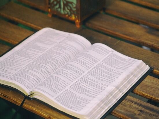 Open bible God's commandments are laid open to us like a Bible waiting to be studied.