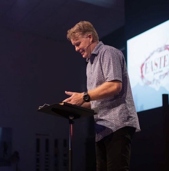 Pastor preaching a sermon A pastor preaching a sermon at his local church
