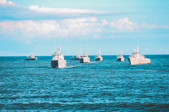 Revelation Merchant Ships Navy ships on the ocean, reminding us of war, one of the signs of the last days