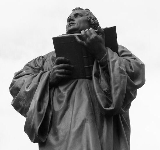Martin Luther Statue A statue of Martin Luther, the man who came to an understanding of saving faith through the book of Romans
