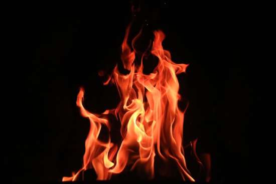 Fire as a symbol of God's wrath The flames of a fire, symbolizing God's wrath against the beast