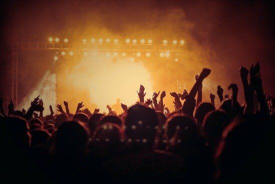 Music Concert Hands lifted at a music concert