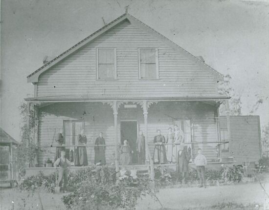 Ellen White's Home in Australia Ellen White sitting on the front porch of her home in Cooranbong, Australia, called Sunnyside