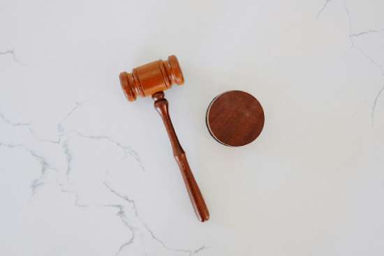 A gavel A gavel, such as one used in a courtroom, representing God's judgment