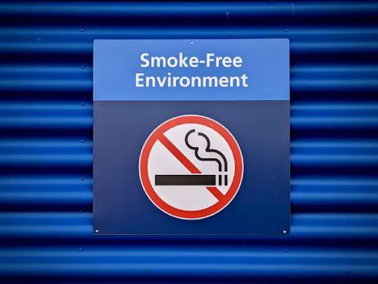 No smoking sign A sign that says, 'Smoke-Free Environment'