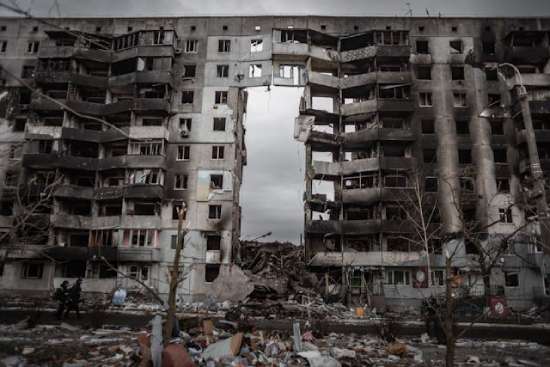A City that is Destroyed A demolished skyscraper building destroyed by natural disasters.