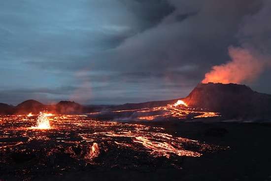 End-times Volcano Destruction A volcano erupting, perhaps similar to one of the end time events