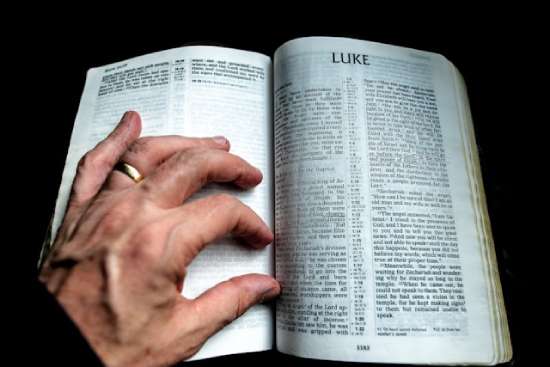 Bible Open to Luke 1 If you open your Bible to the beginning of Luke, you'll find John's origin story and its significance.