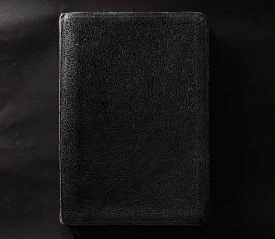 Black Leather Bible A black leather Bible, one of its purposes being a historical record