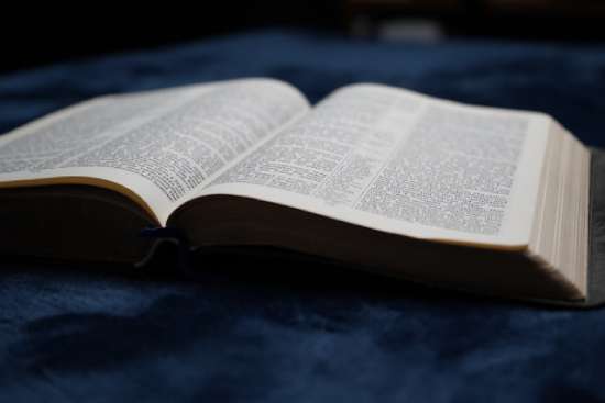 Open Bible A close up of an open Bible.