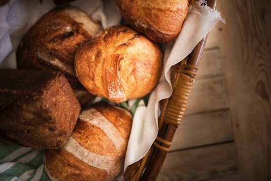 Five Loaves in Basket Five loaves in a basket