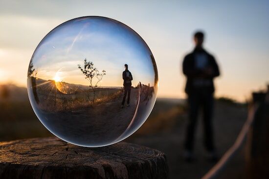 Bubble Reflection A small reflection of a larger picture